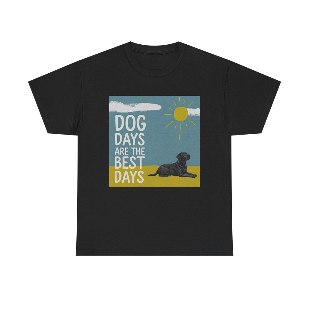 Dog Days Are The Best Days Black Labrador Retriever Art T-Shirt