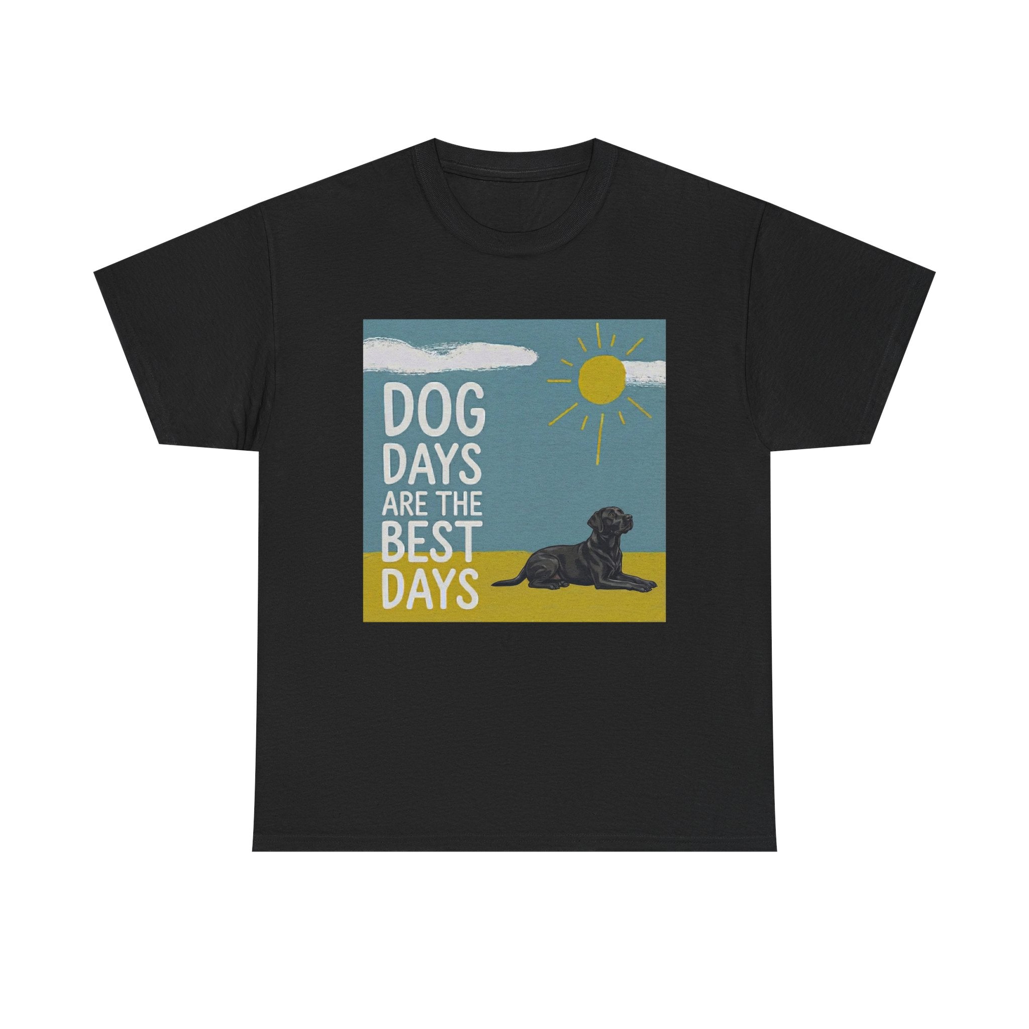 Dog Days Are The Best Days Black Labrador Retriever Art T-Shirt