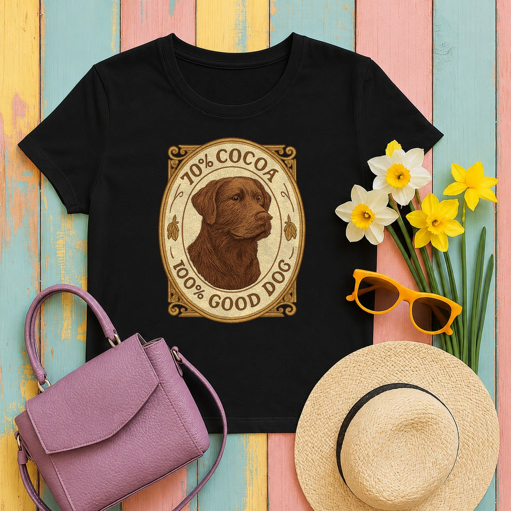 Chocolate Lab 70% Cocoa T-shirt in Black