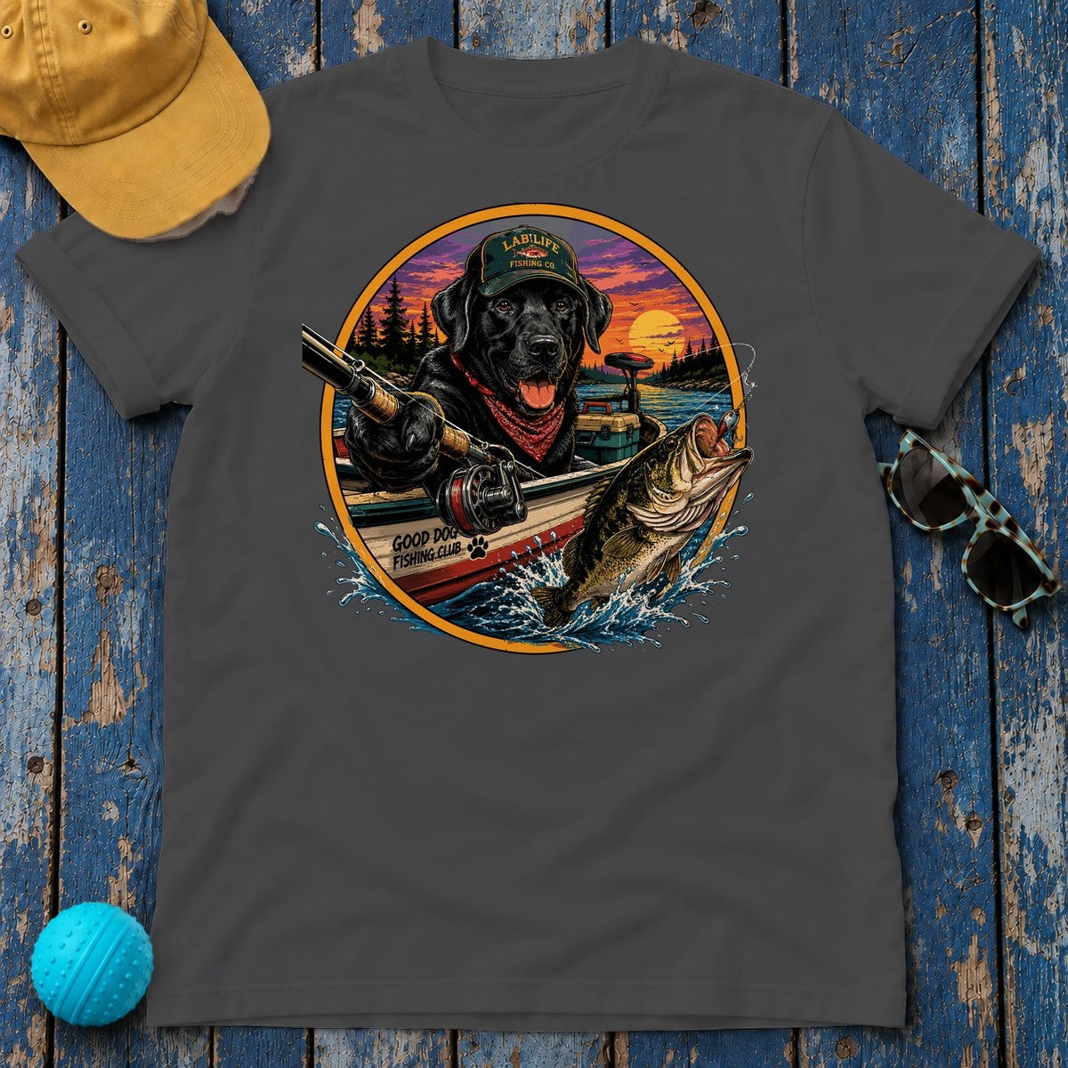 LabLife Fishing Co. T-Shirt in Dark Heather
