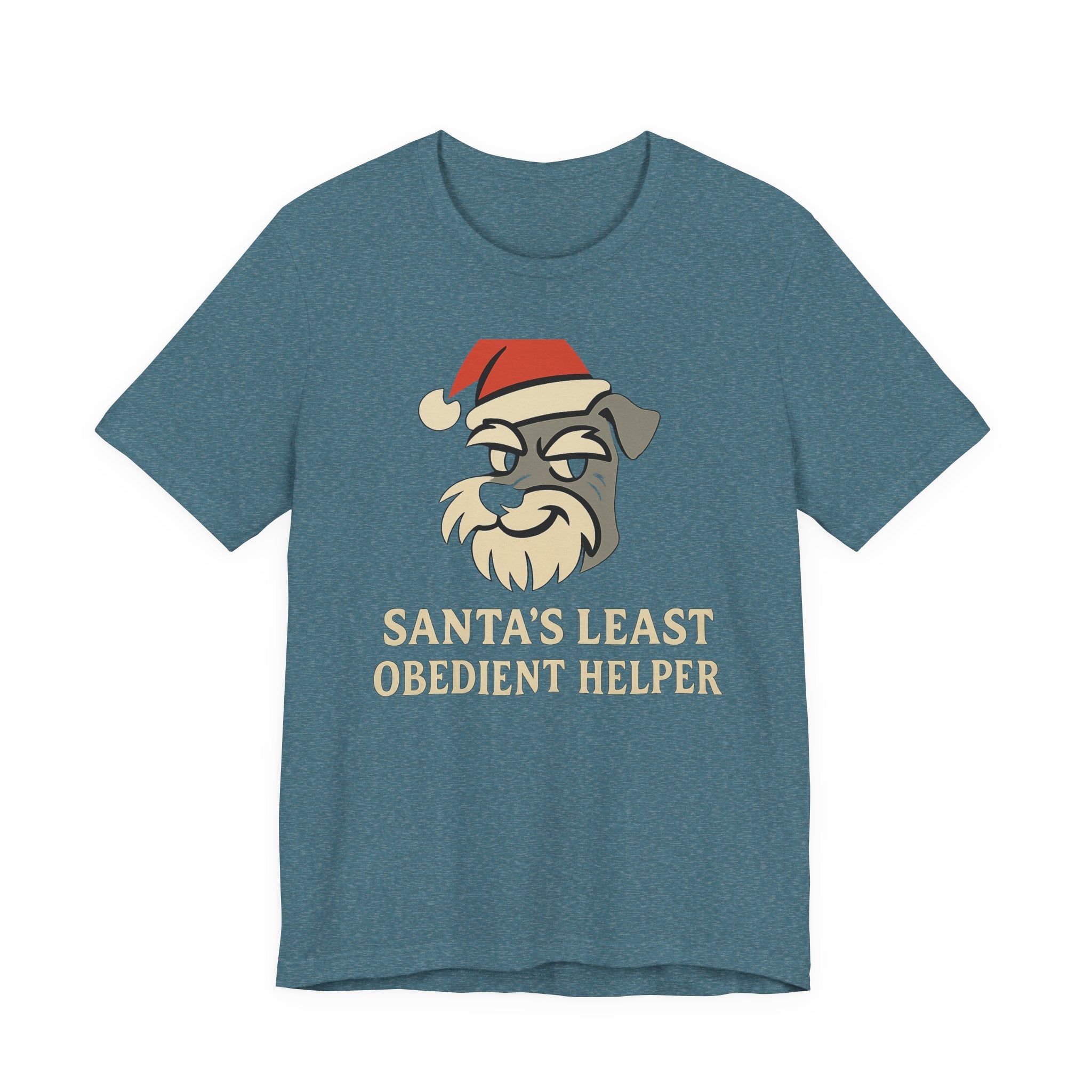 Santa's Least Obedient Helper Schnauzer Christmas T-Shirt