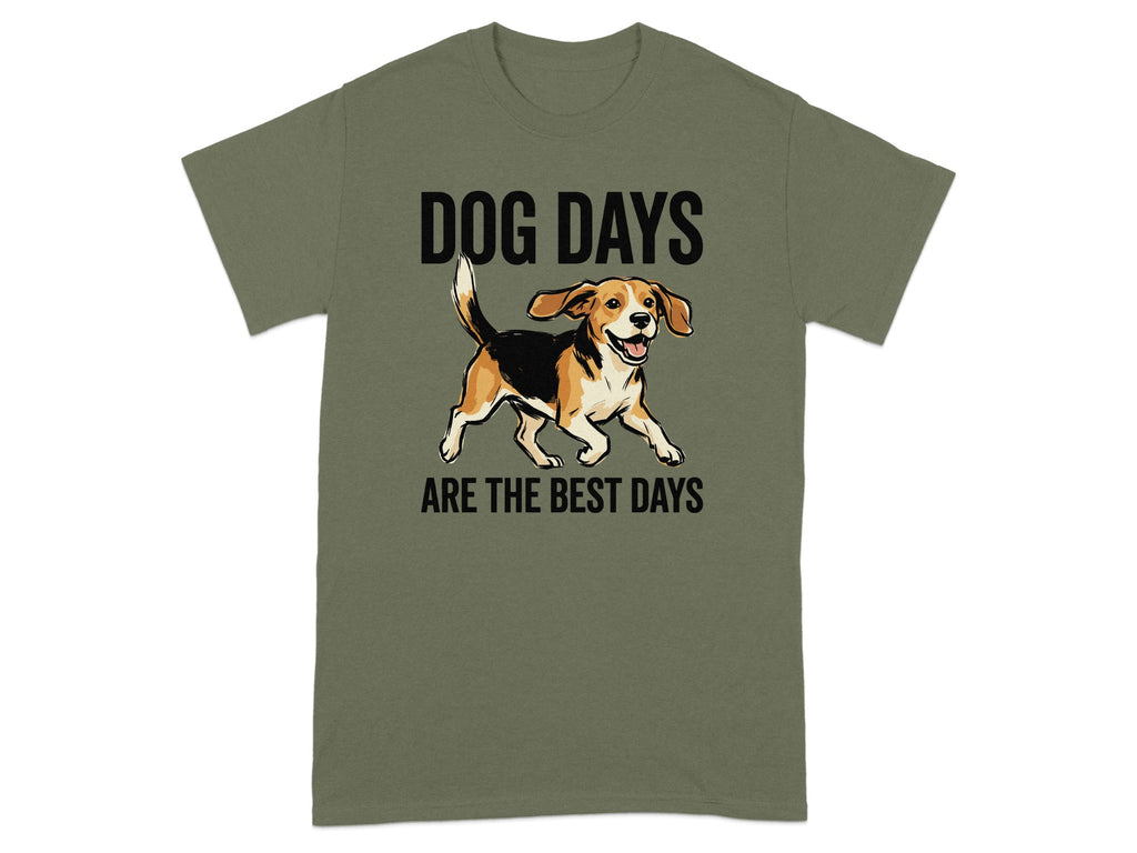 T-shirt with beagle dog and text "DOG DAYS ARE THE BEST DAYS".