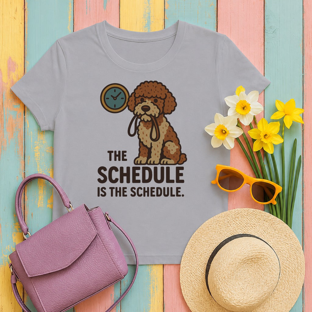 lagotto romagnolo the-schedule tee flat lay hero