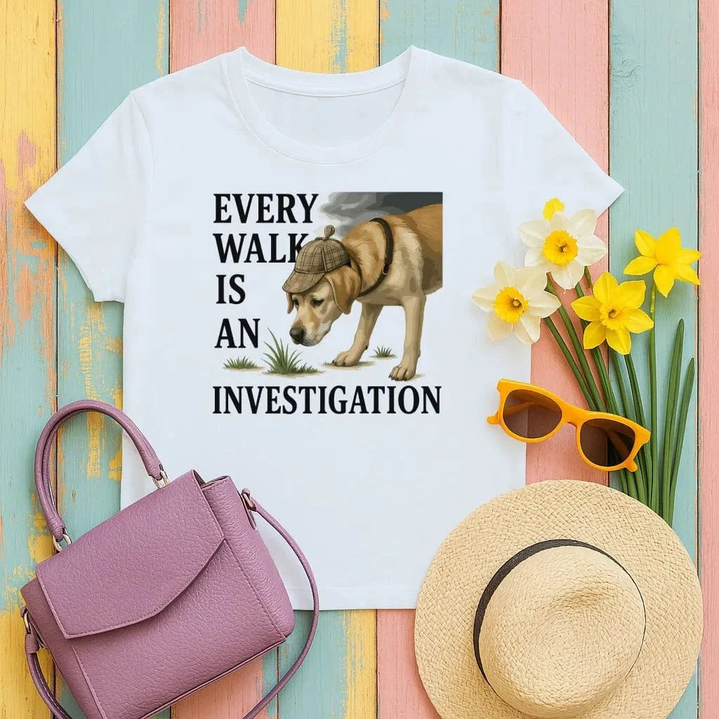 Every Walk Is An Investigation Yellow Lab T-Shirt T-shirt
