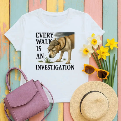 Every Walk Is An Investigation Yellow Lab T-Shirt T-shirt