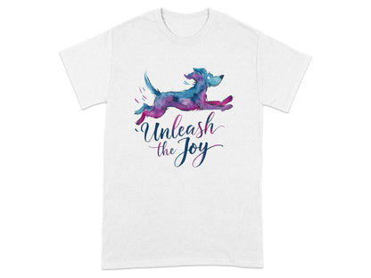 Unleash the Joy Watercolor Dog Design T-Shirt product type