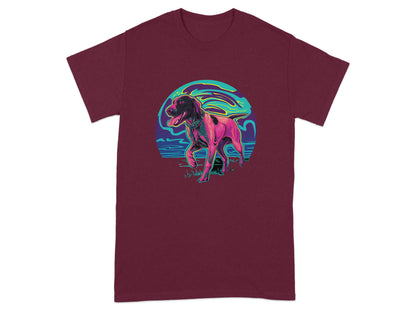Colorful dog with nature background T-shirt product