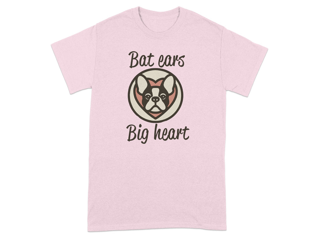 Bat Ears Big Heart Graphic Design T-shirt