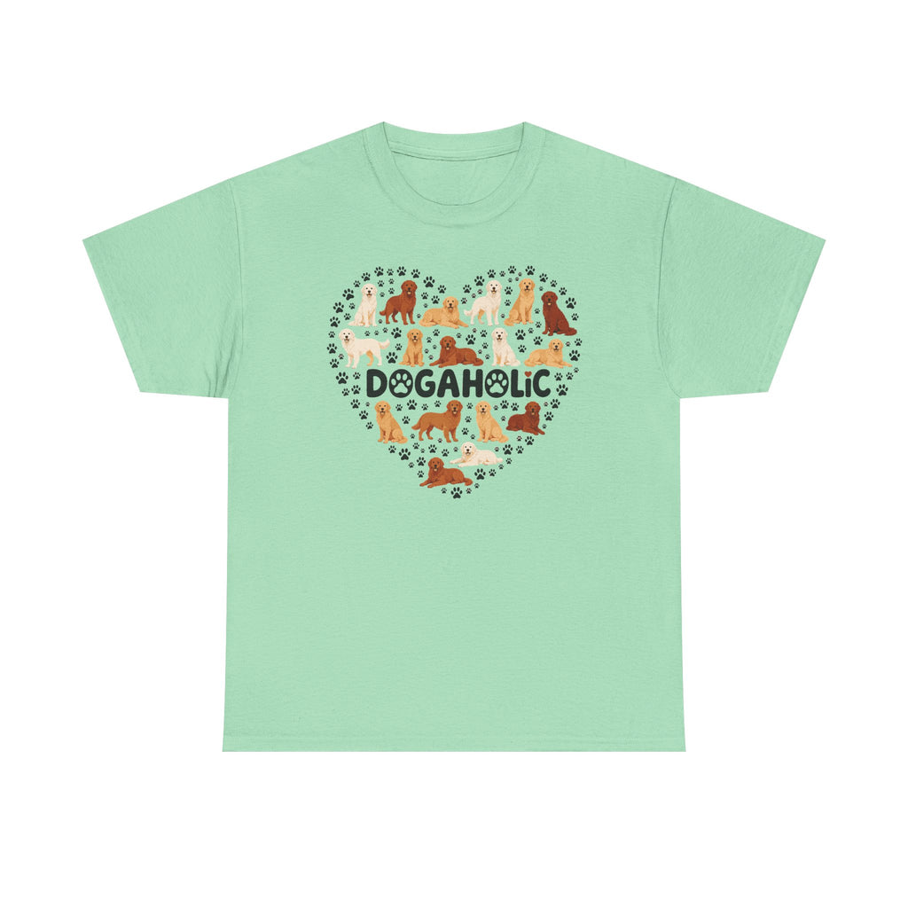 Golden Retriever Dogaholic Heart T-Shirt