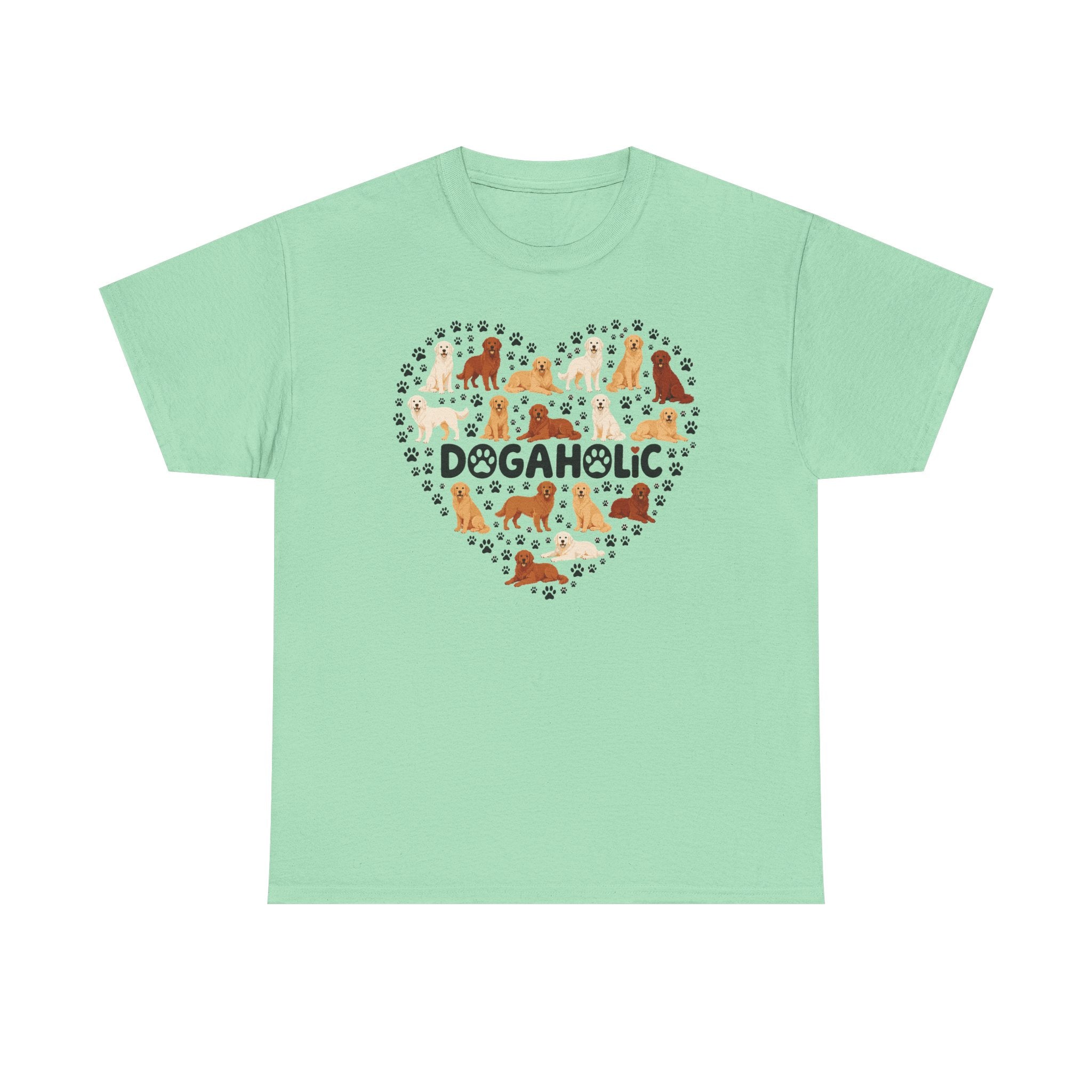 Golden Retriever Dogaholic Heart T-Shirt