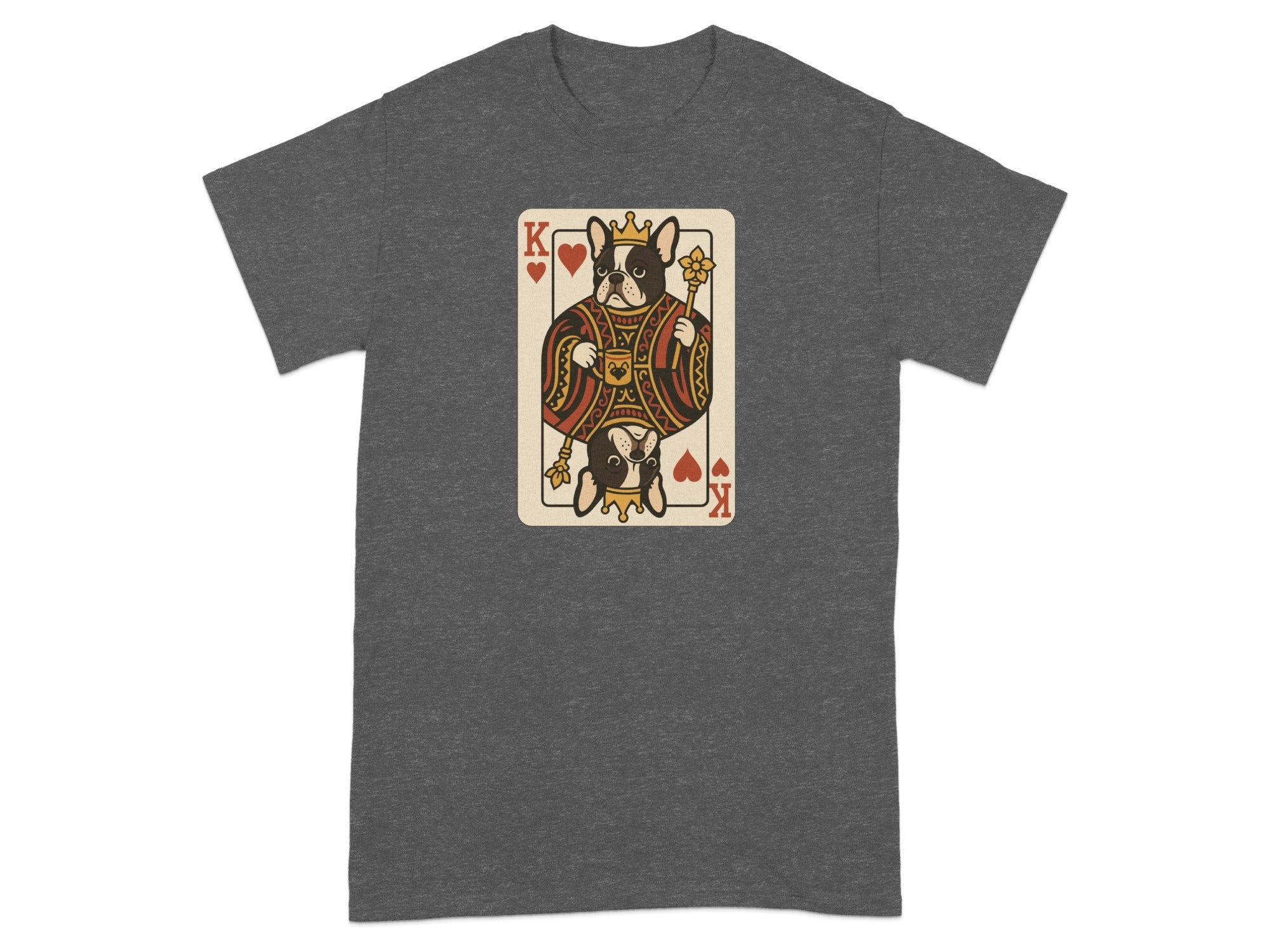 King of Hearts Raccoon Graphic Printed T-Shirt