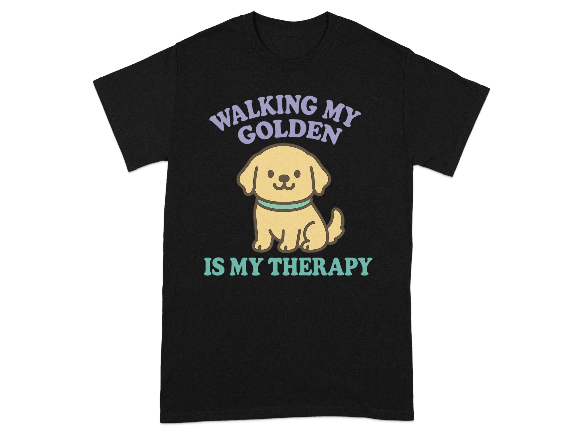 Walking My Golden Is My Therapy T-Shirt