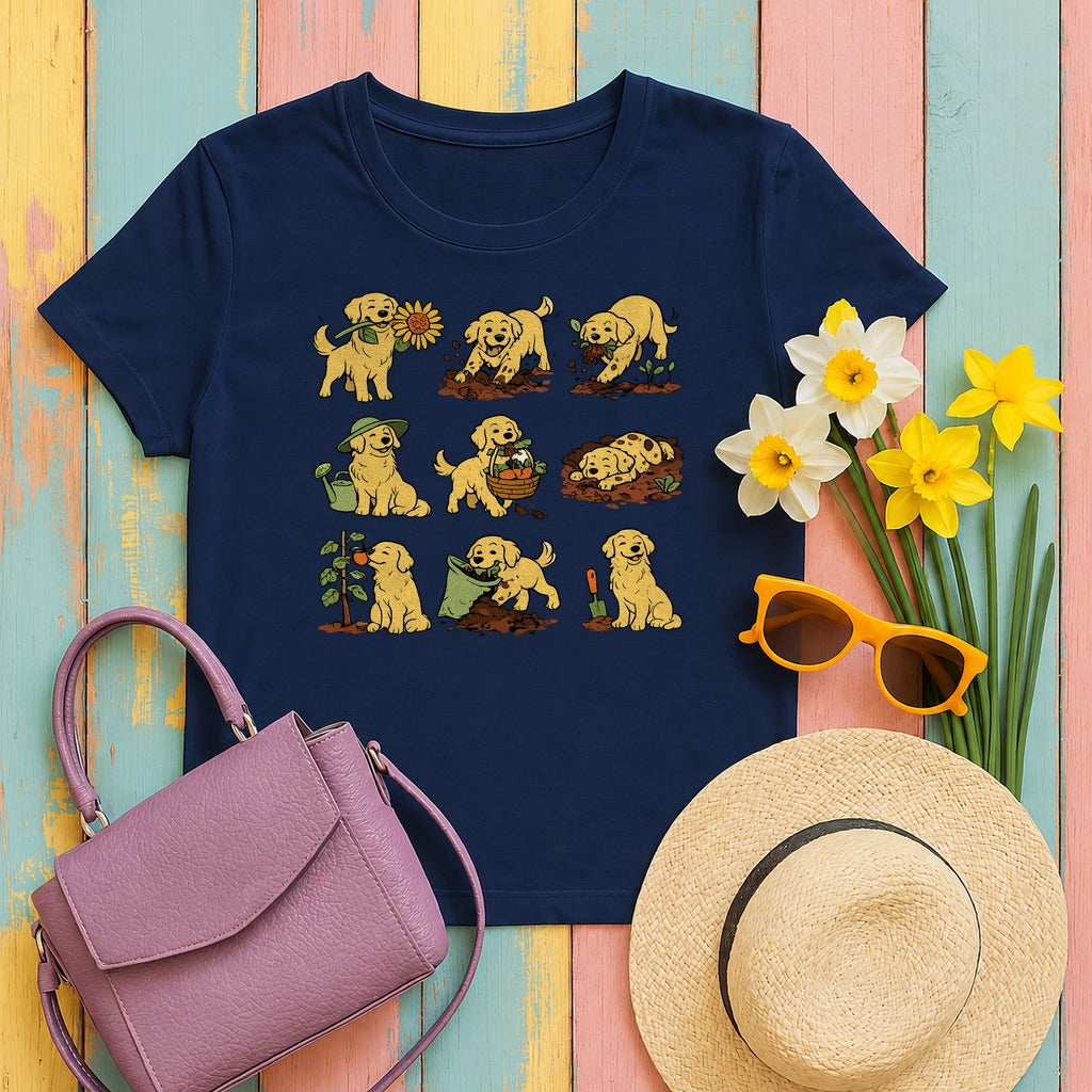 The Golden Gardener Pup T-Shirt in Navy
