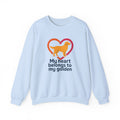 My Heart Belongs To My Golden Retriever Sweatshirt in Light Blue