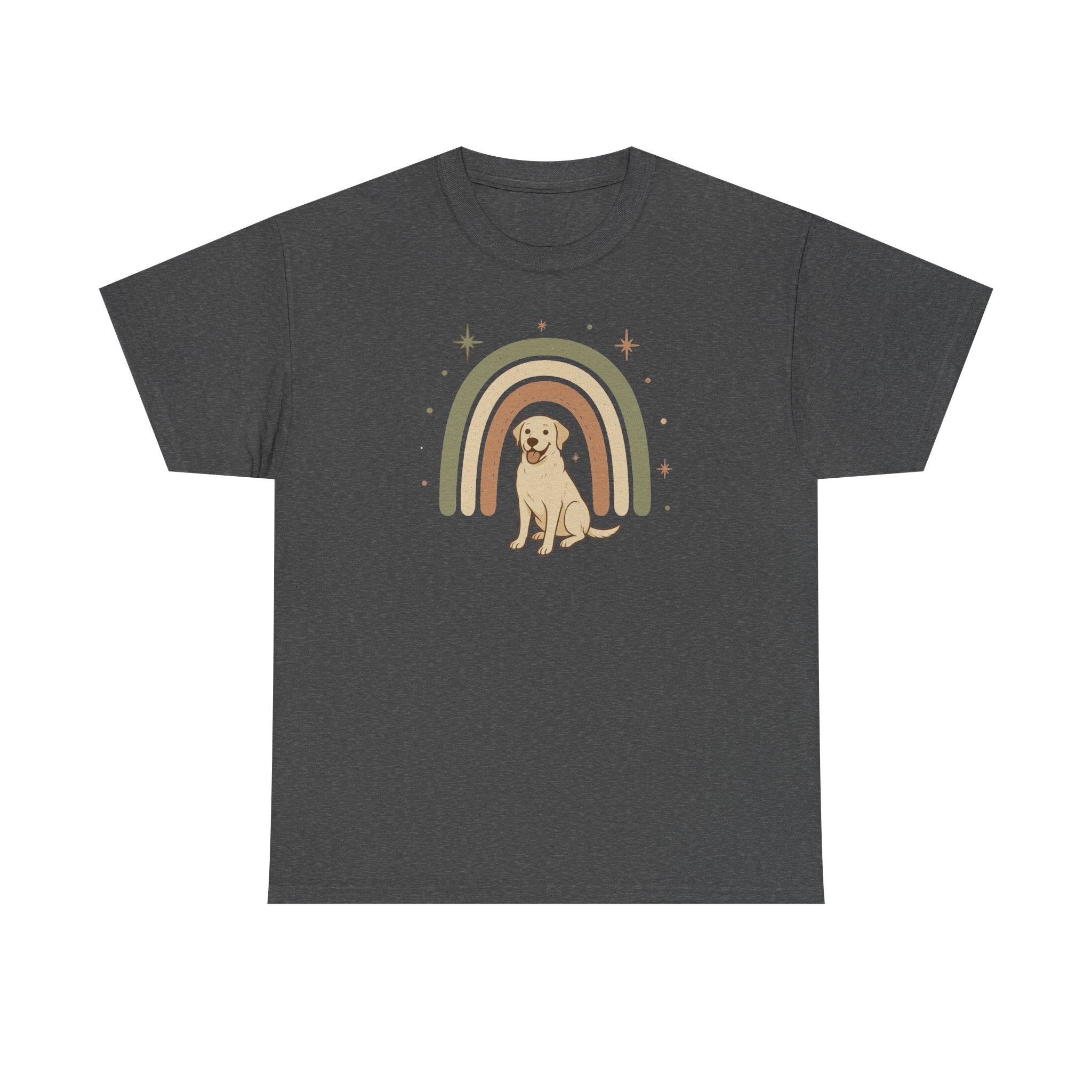Labrador Retriever With Rainbow Graphic Novelty T-Shirt