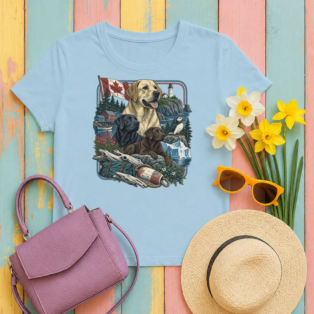 Labrador Retriever Canada Heritage tee, Light Blue