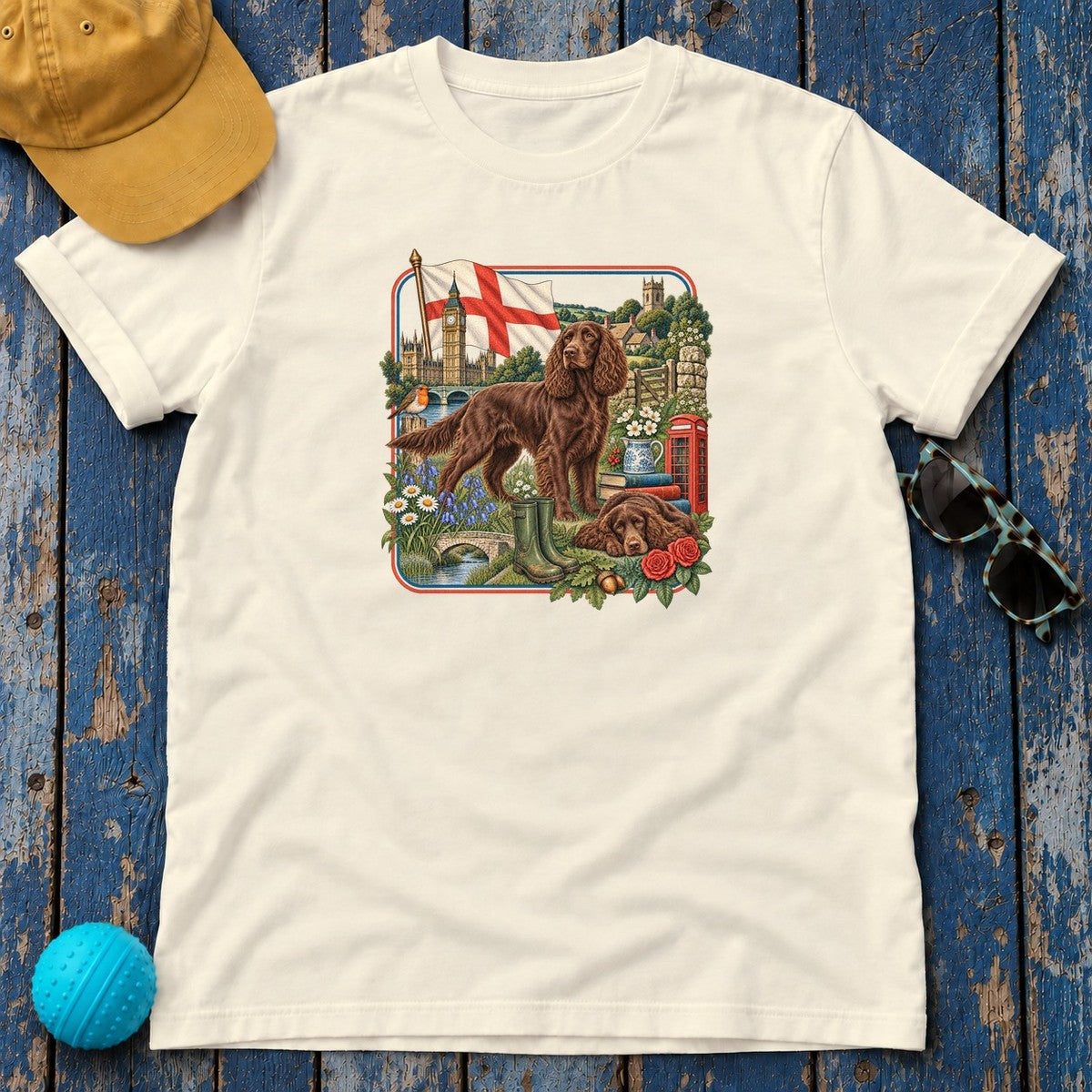 Field Spaniel England Heritage T-Shirt in Natural