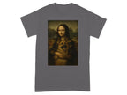 Mona Lisa with Happy Dog Graphic Tee