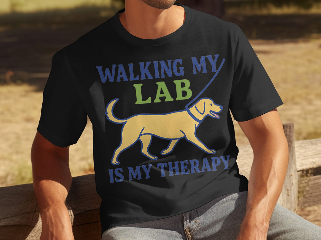 Walking My Lab Is My Therapy Dog Lover T-shirt
