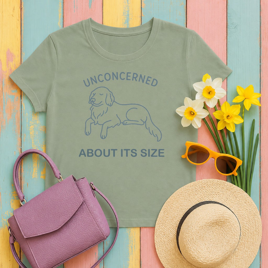 Flat-Coat Unconcerned About Its Size Tee in Sage