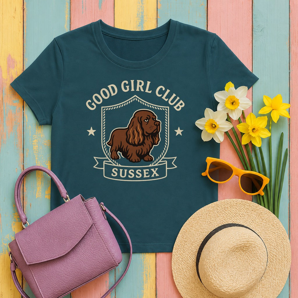 Sussex Good Girl Club Tee in Heather Deep Teal