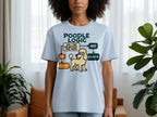 Blue t-shirt with "Poodle Logic" and a flowchart featuring a poodle.