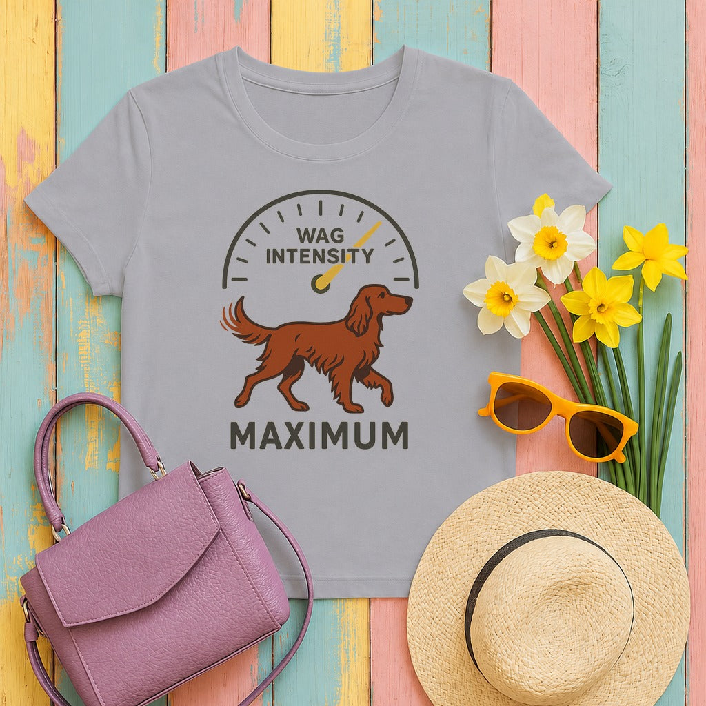 Irish Setter Wag Intensity Maximum T-shirt in Athletic Heather