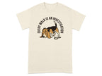 T-shirt with beagle wearing detective hat and magnifying glass, text "EVERY WALK IS AN INVESTIGATION".