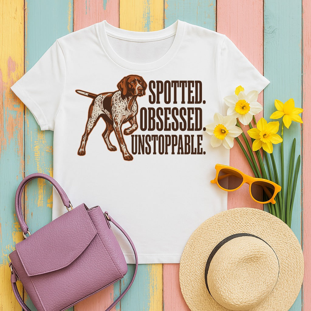 migbackfill spotted-obsessed-unstoppable-gsp-t-shirt tee flat lay hero v8
