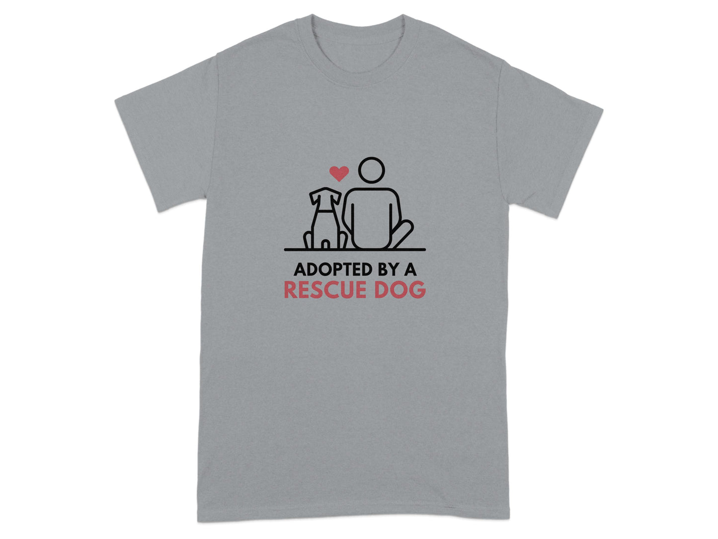 Adopted by a Rescue Dog Heart Design T-shirt product