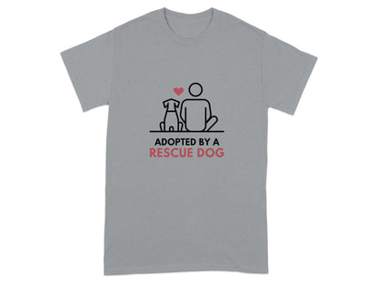 Adopted by a Rescue Dog Heart Design T-shirt product