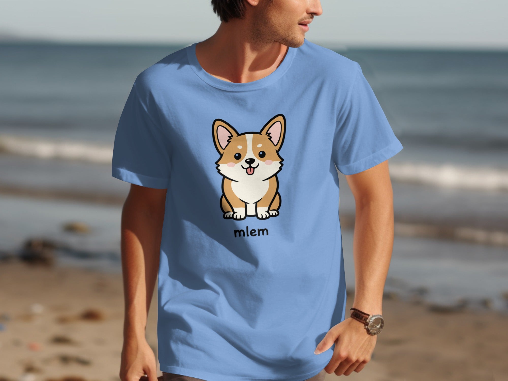 Cute Cartoon Corgi Mlem T-Shirt for Dog Lovers Shirt