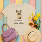 w3hero you-are-valid-even-if-a-small-frenchie-design-t- tee flat lay hero v8
