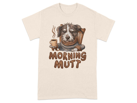 Morning Mutt Coffee Theme Graphic T-Shirt product