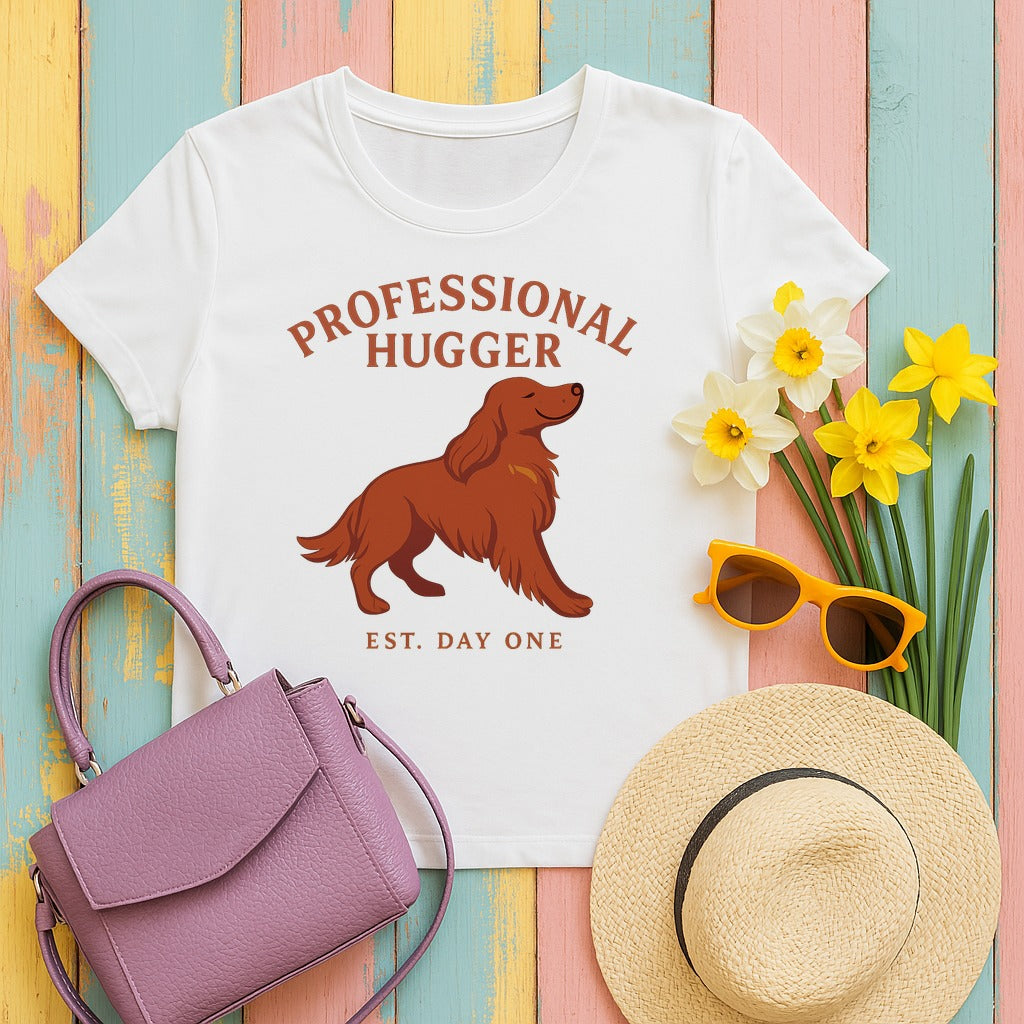 Irish Setter Professional Hugger T-shirt in White