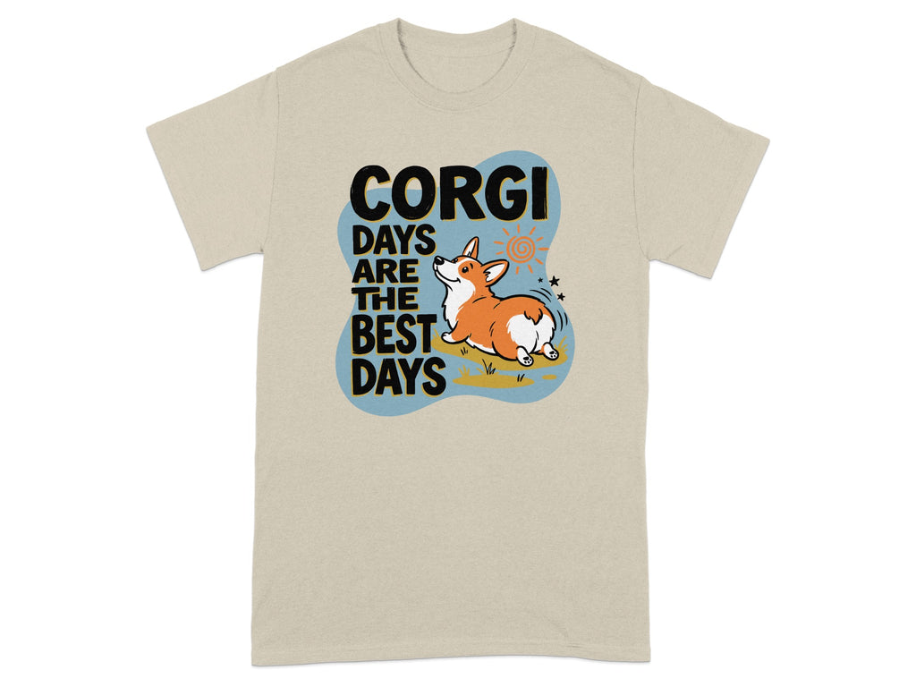 T-shirt with corgi and text "CORGI DAYS ARE THE BEST DAYS".