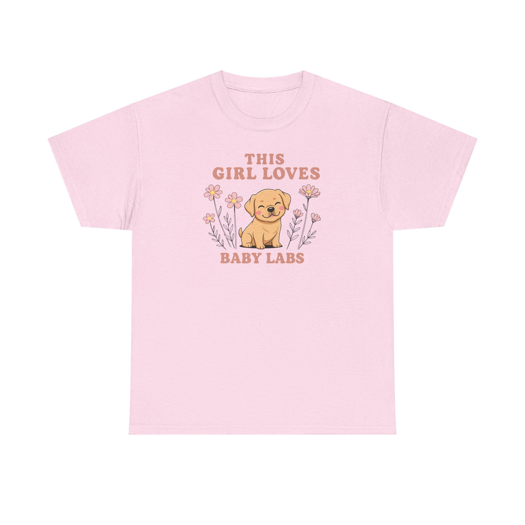 This Girl Loves Baby Labs Cute Puppy Dog Design T-Shirt