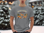Grey t-shirt with "ANCIENT INSTINCT BRACCO ITALIANO" and three Bracco Italiano dogs.