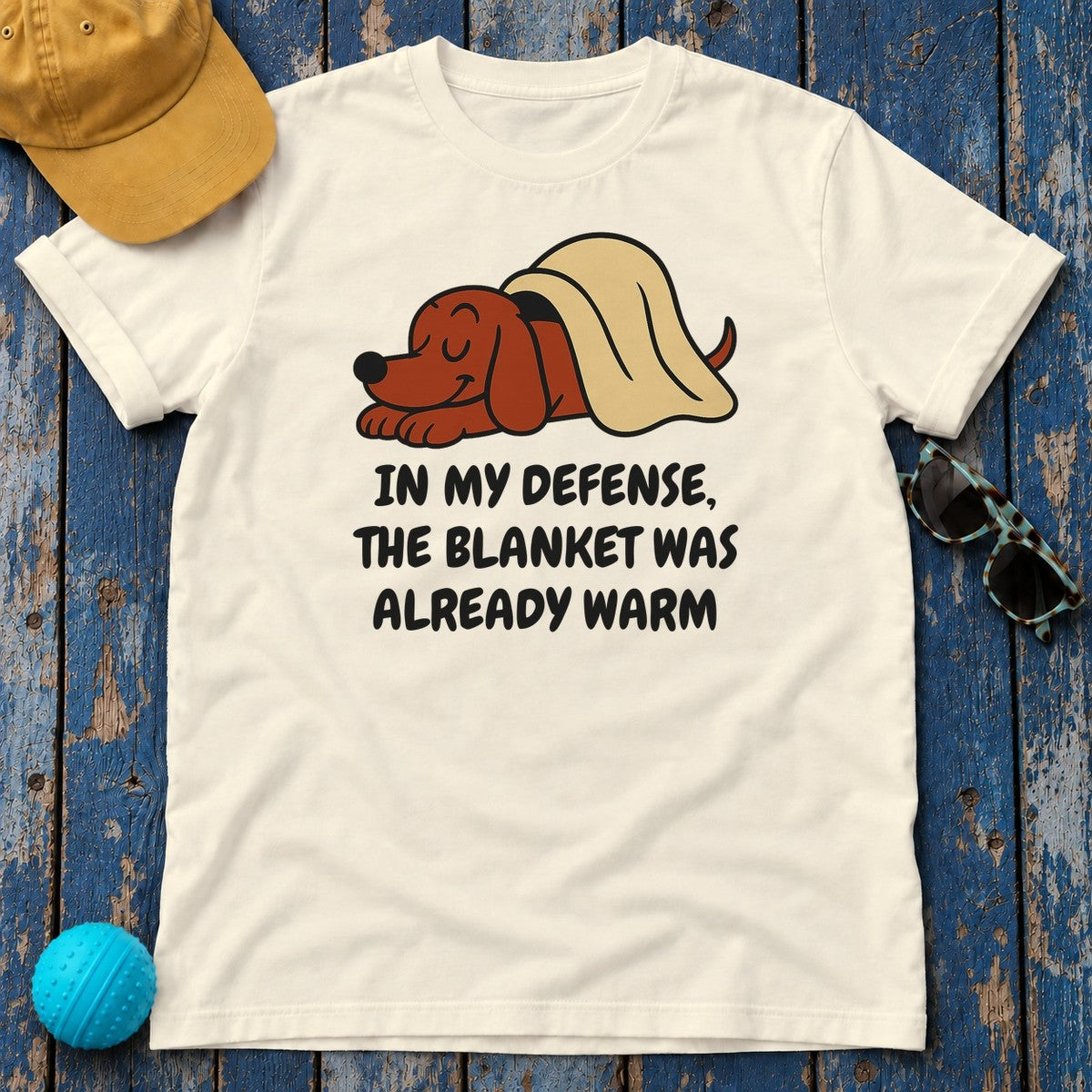 Dachshund Blanket Was Already Warm Tee in Natural