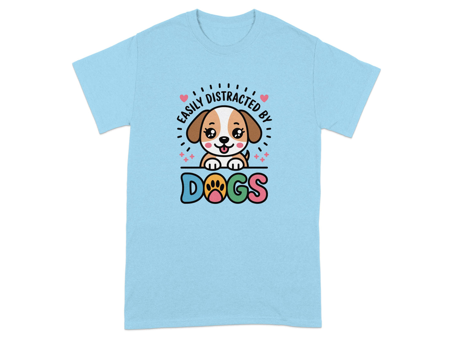 Easily Distracted by Dogs Cute Cartoon Graphic product type