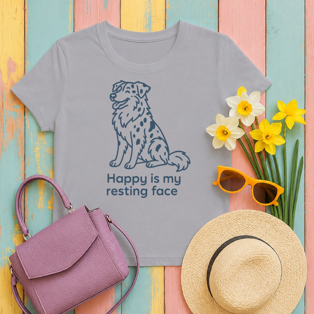 australian-shepherd happy-resting tee flat lay hero v8