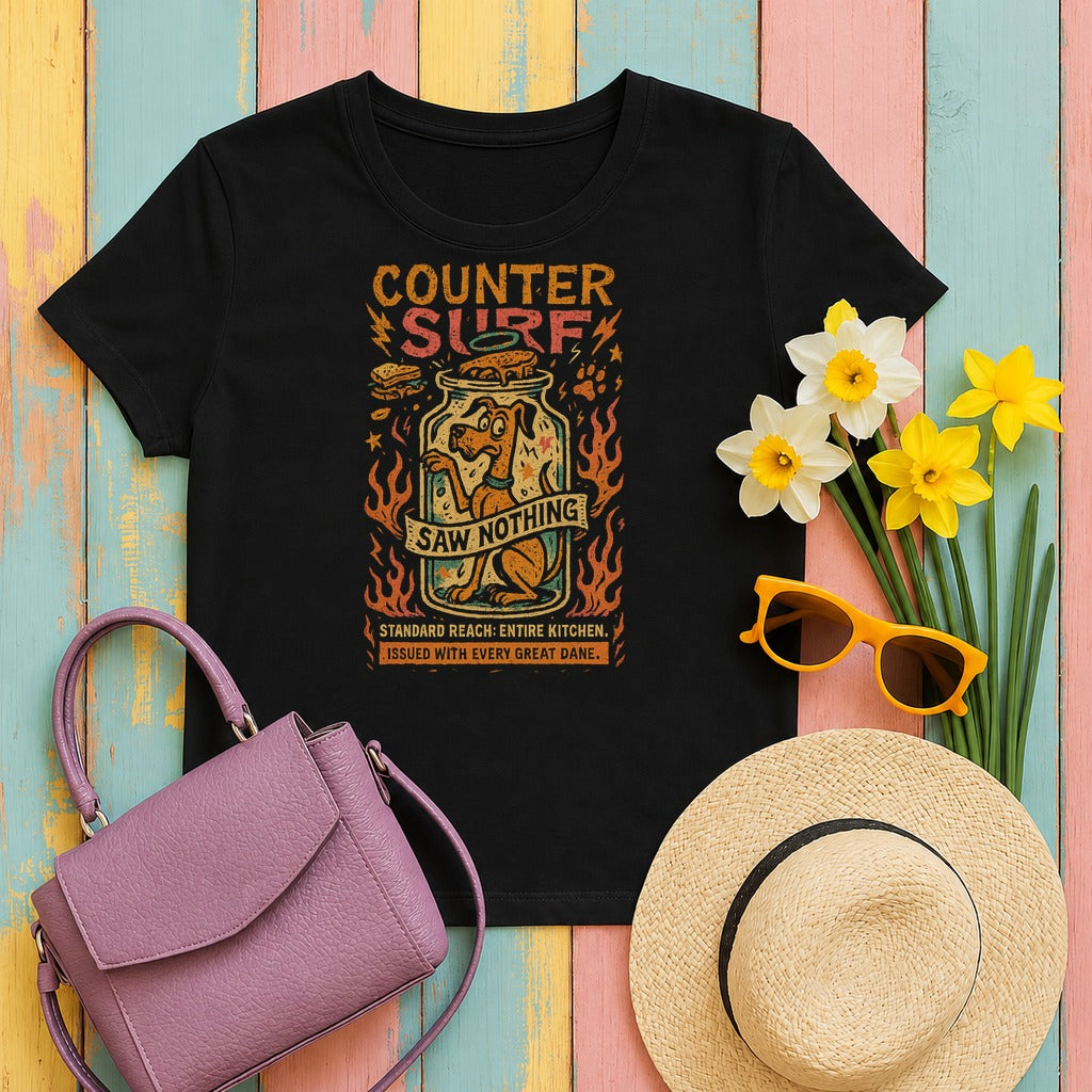 Great Dane Counter Surf T-Shirt on Black
