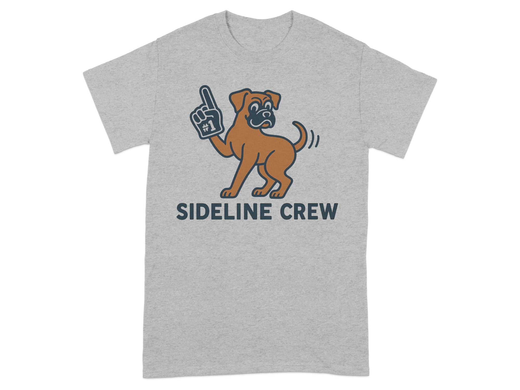 Sideline Crew Dog Cartoon Graphic T-Shirt Product