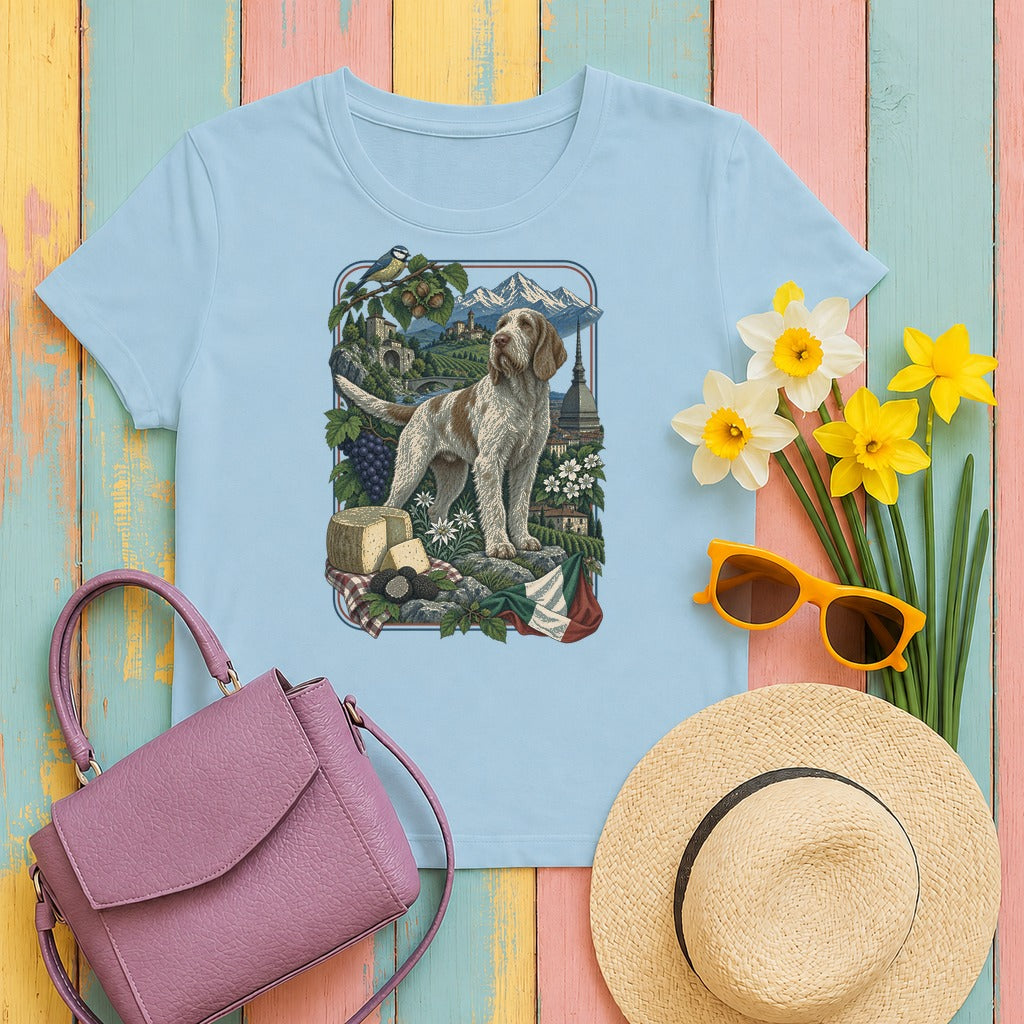 Spinone Italiano Italy Heritage tee, Light Blue