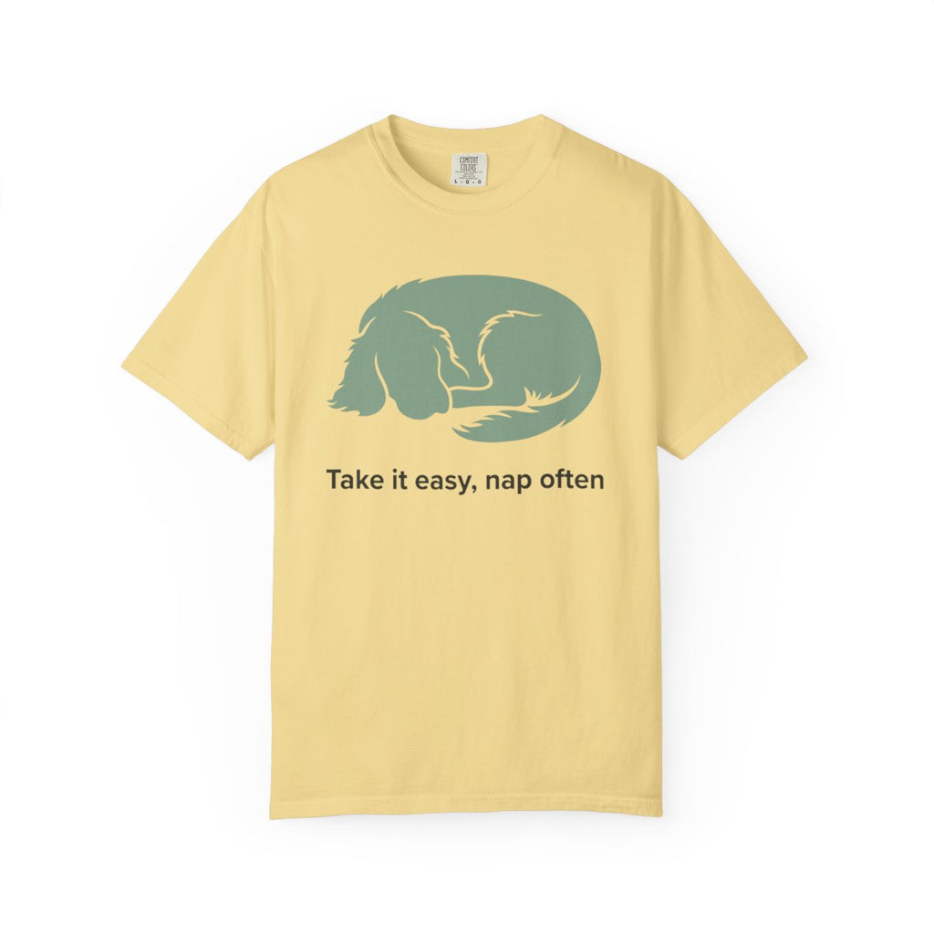 Take it easy nap often printed T-Shirt for relaxation