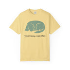 Take it easy nap often printed T-Shirt for relaxation