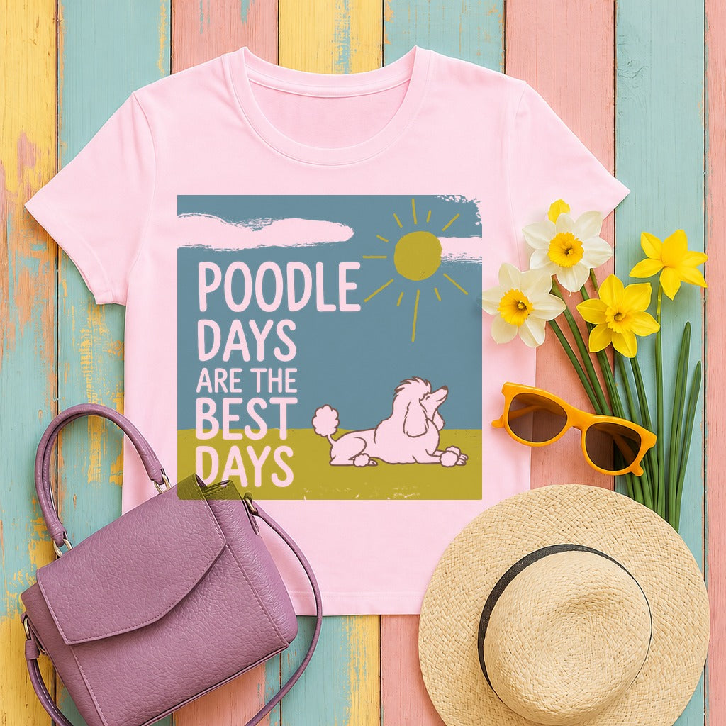 Poodle Days Blissful T-Shirt in Light Pink