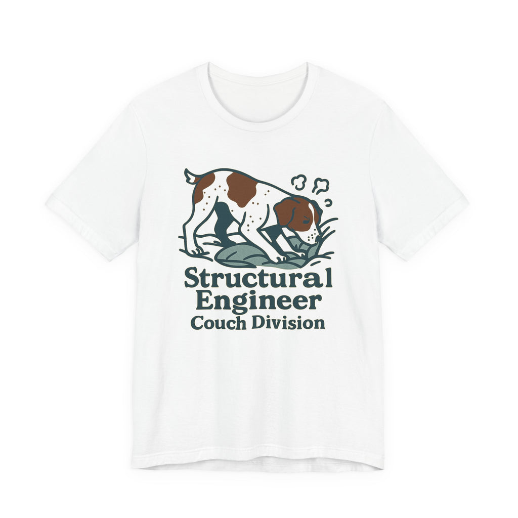 Brittany Spaniel Structural Engineer, Couch Division Tee