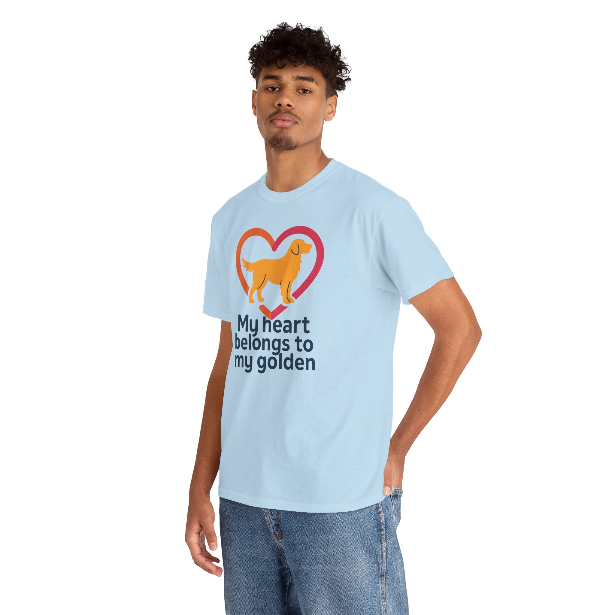 Golden Retriever "My heart belongs to my golden" t-shirt