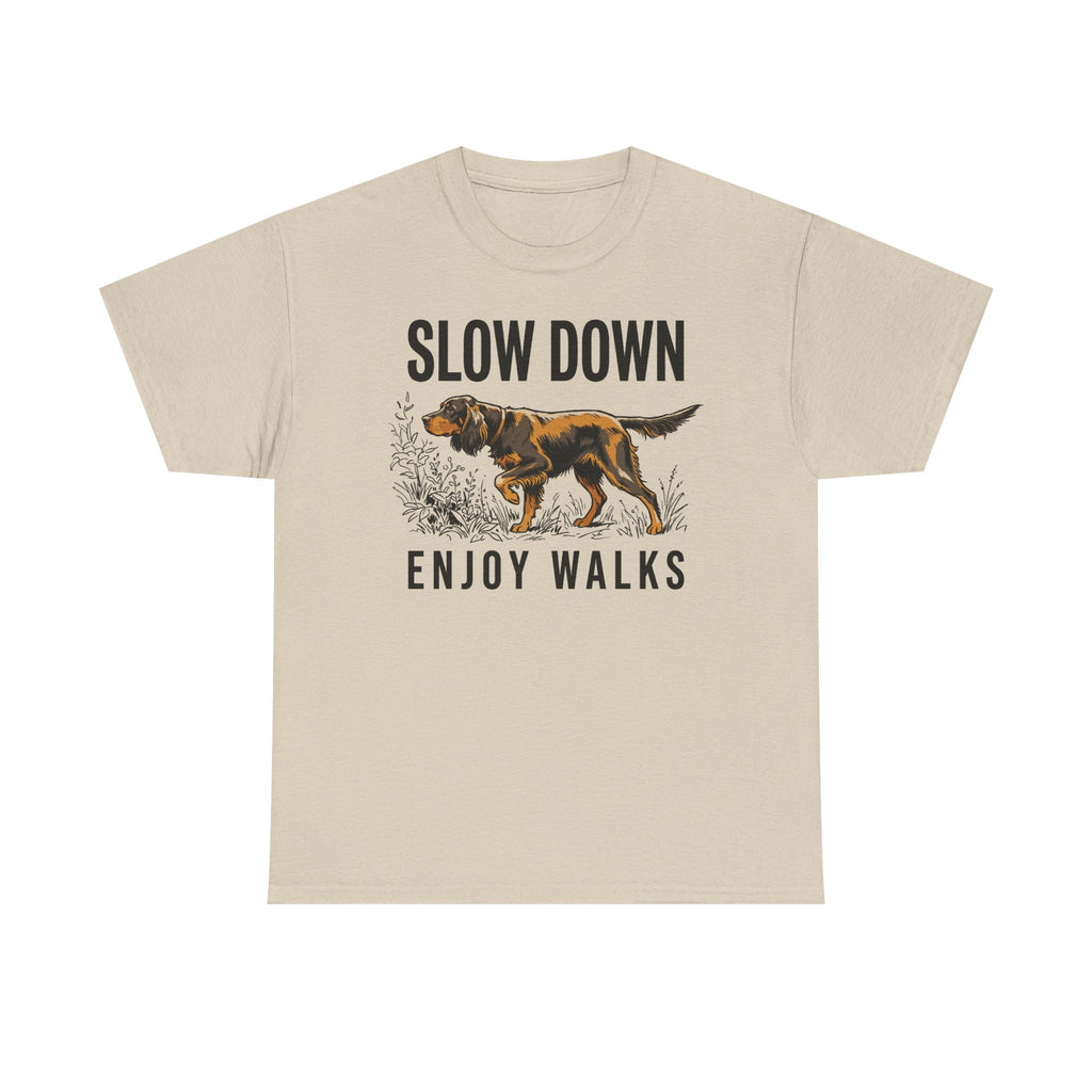 Slow Down Enjoy Walks Gordon Setter T-Shirt